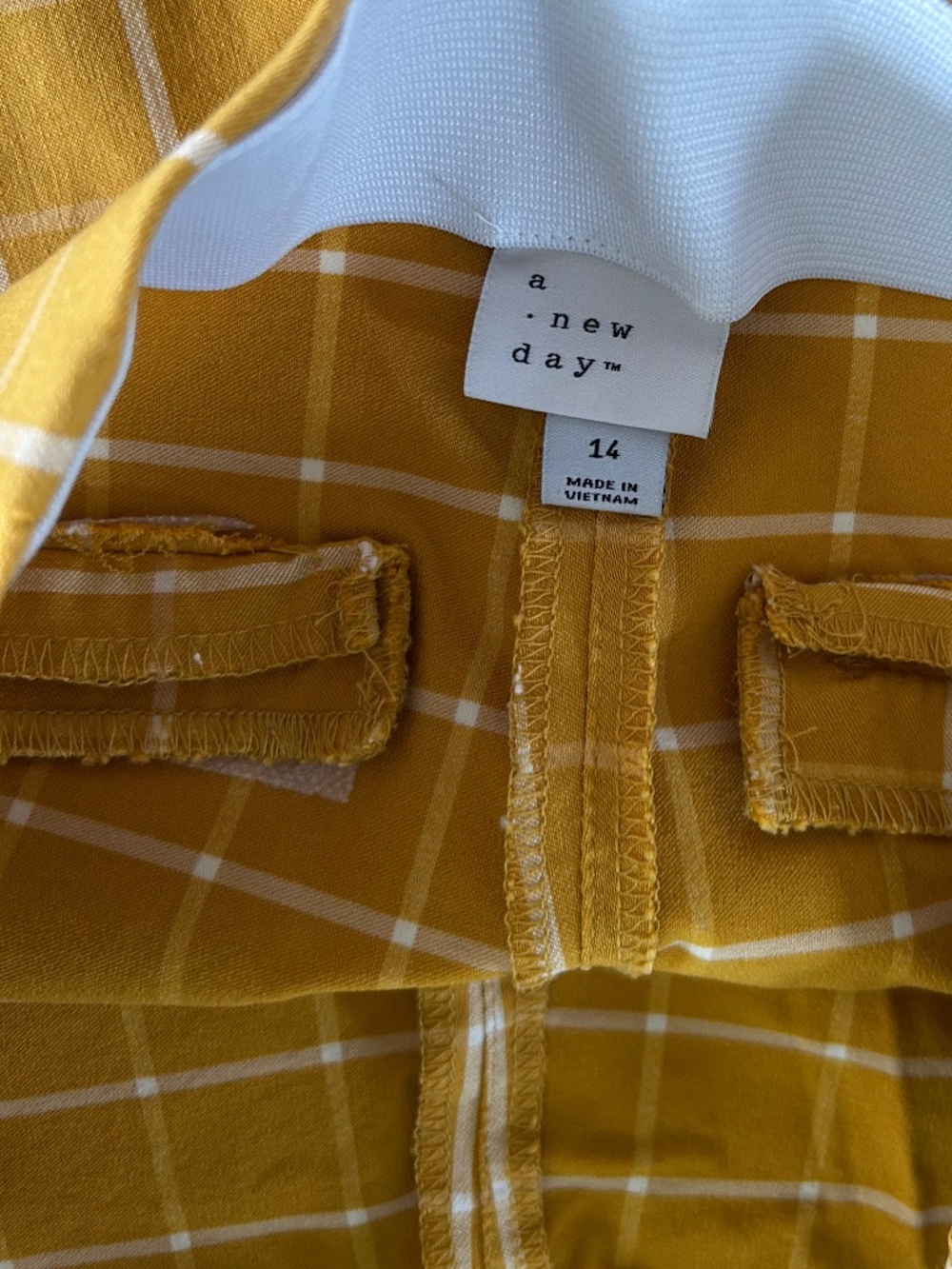 🌺Mustard Plaid Stretchy Office Pants - Picture 6 of 11